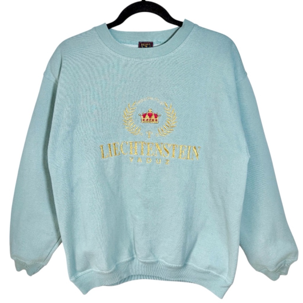 Liechtenstein Vaduz Sweatshirt Pullover Medium Swiss Alps Switzerland Embroidery